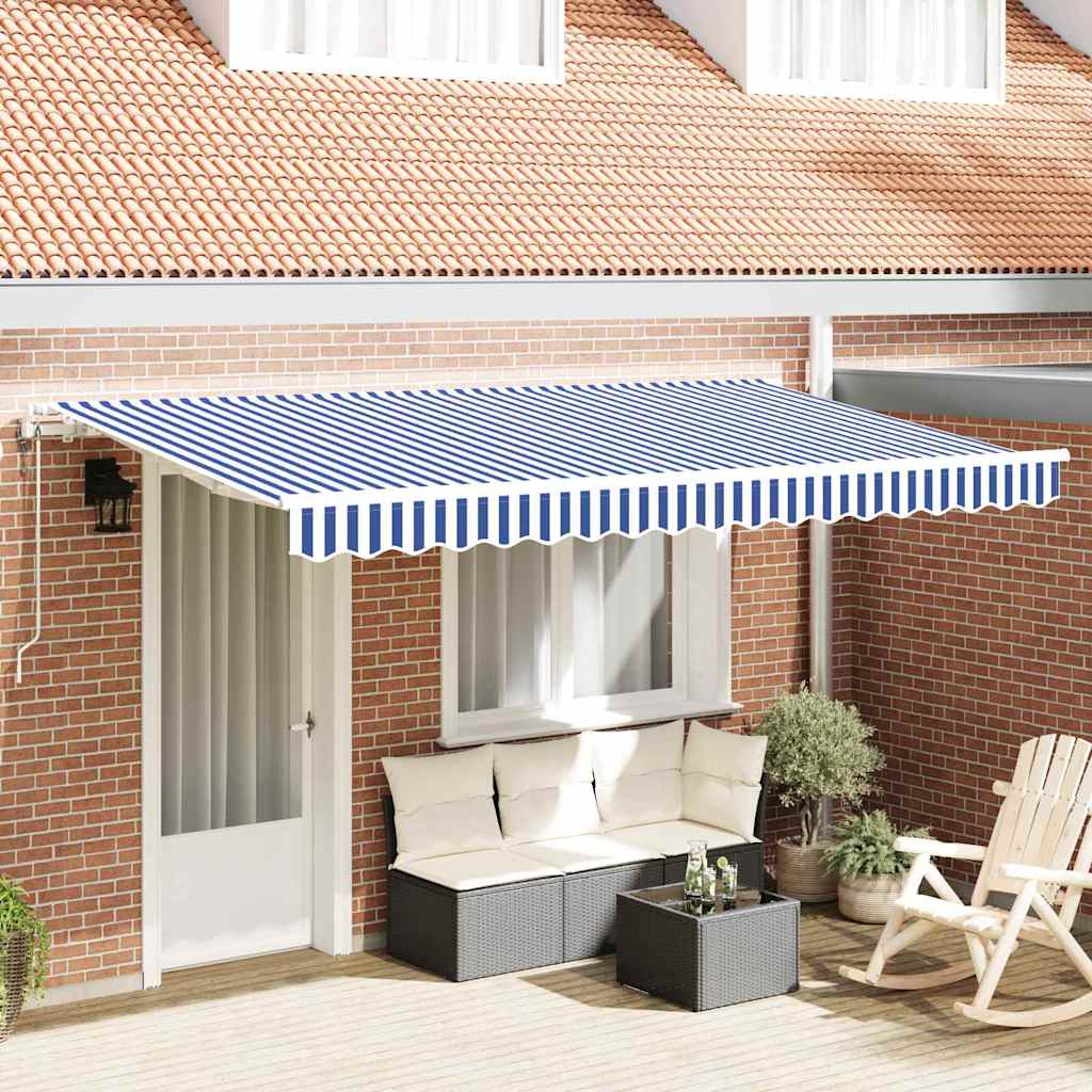 Udtrækkelig markise Blå 400 x 200 cm Stof