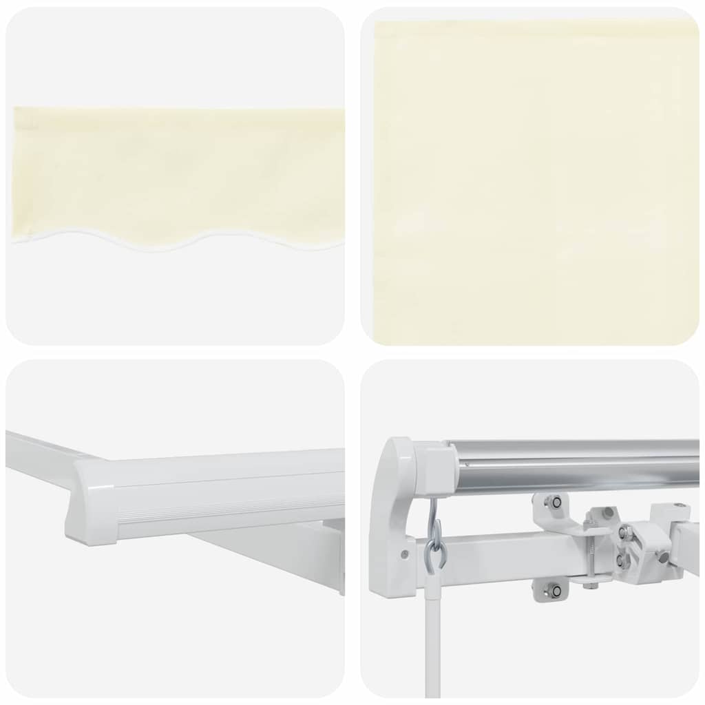 Udtrækkelig markise Creme 400 x 200 cm Stof