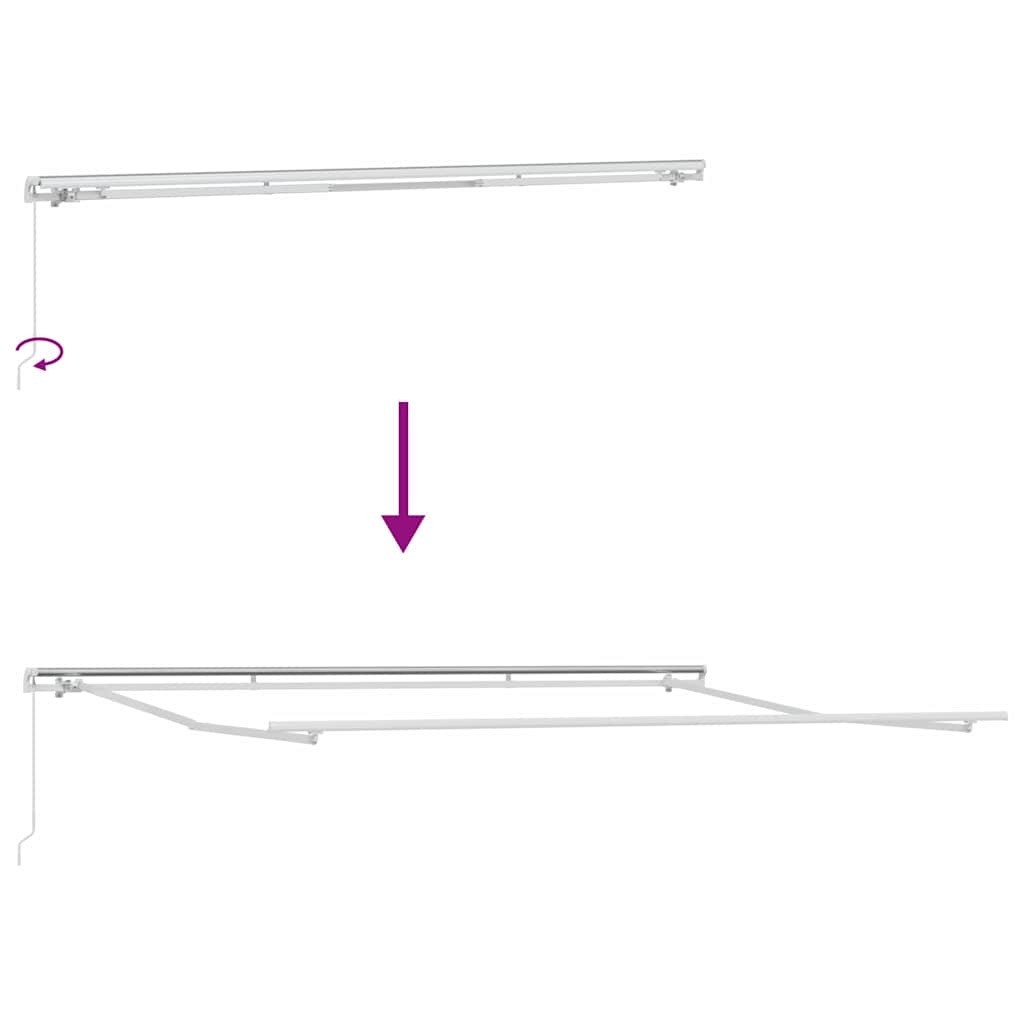 Udtrækkelig markise Creme 400 x 200 cm Stof