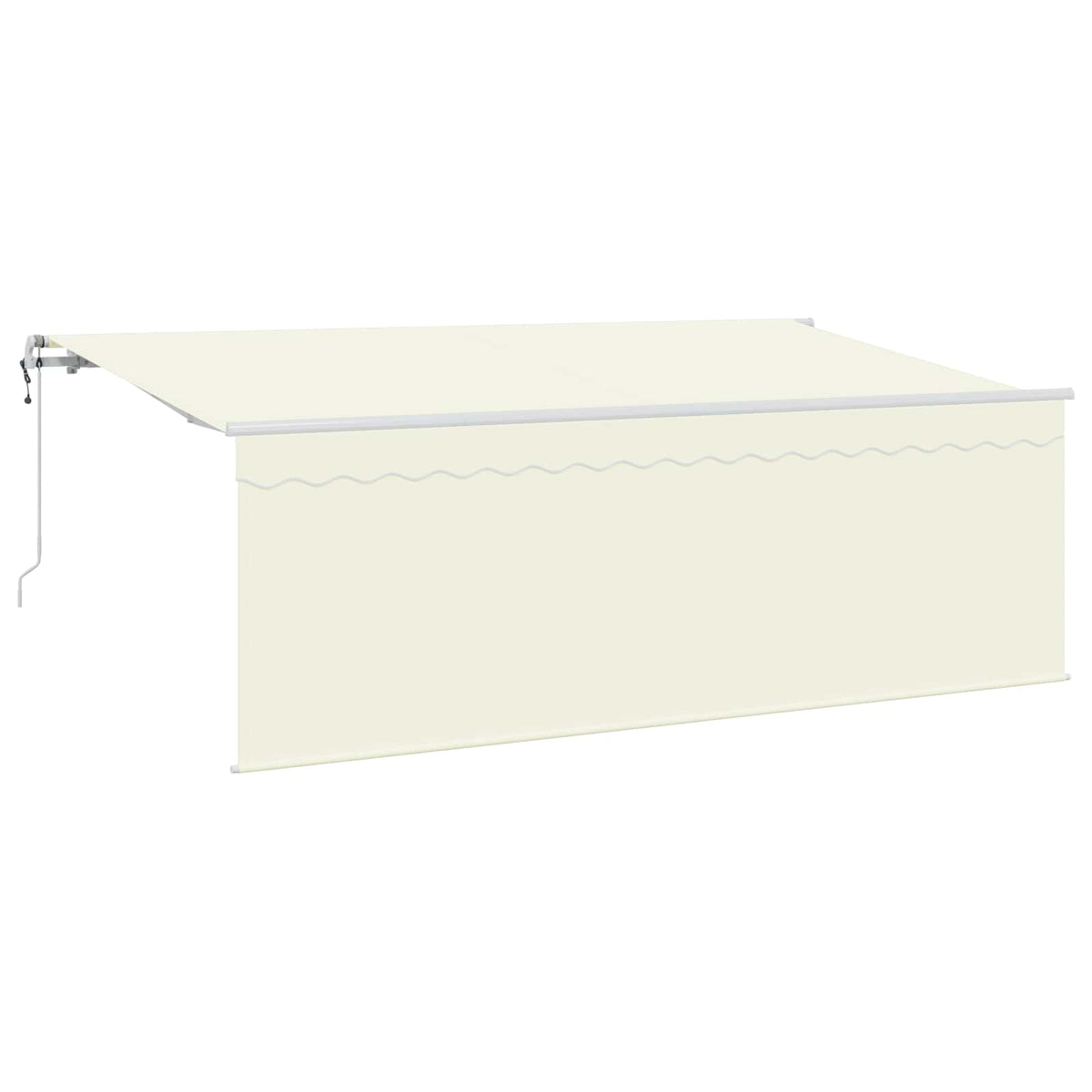 Udtrækkelig markise Creme 400 x 200 cm Polyester og Aluminium