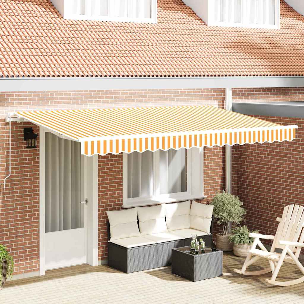 Udtrækkelig markise Gul 400 x 200 cm Stof