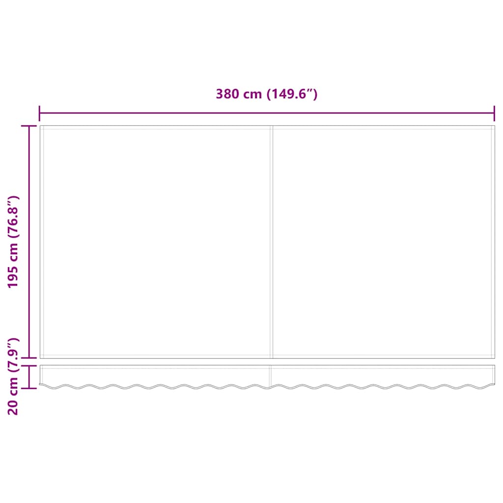 Udtrækkelig markise Gul 400 x 200 cm Stof