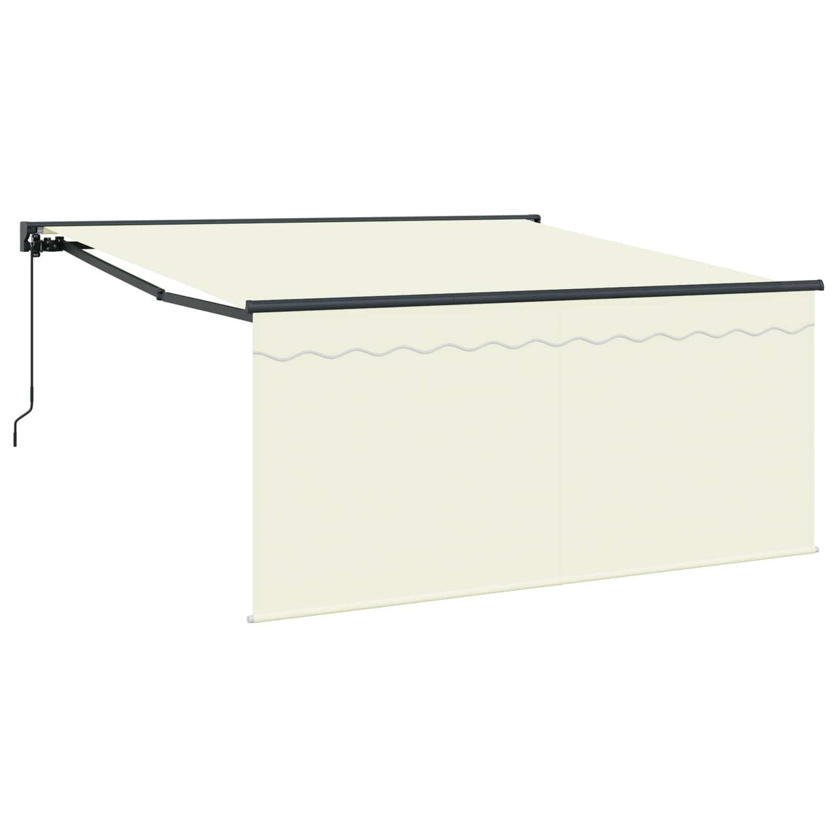 Udtrækkelig markise Creme 300 x 250 cm Polyester og Aluminium