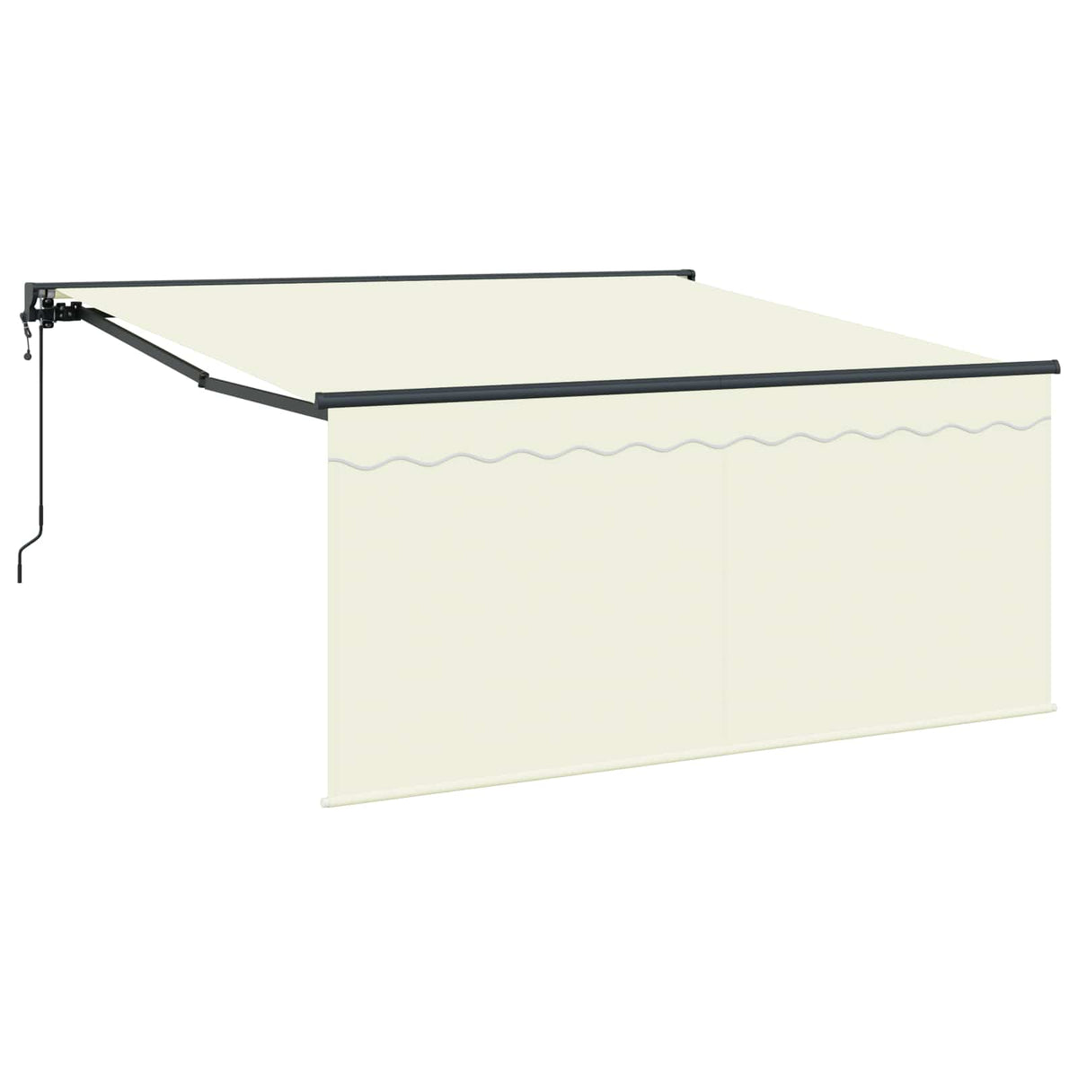 Udtrækkelig markise Creme 300 x 250 cm Polyester og Aluminium