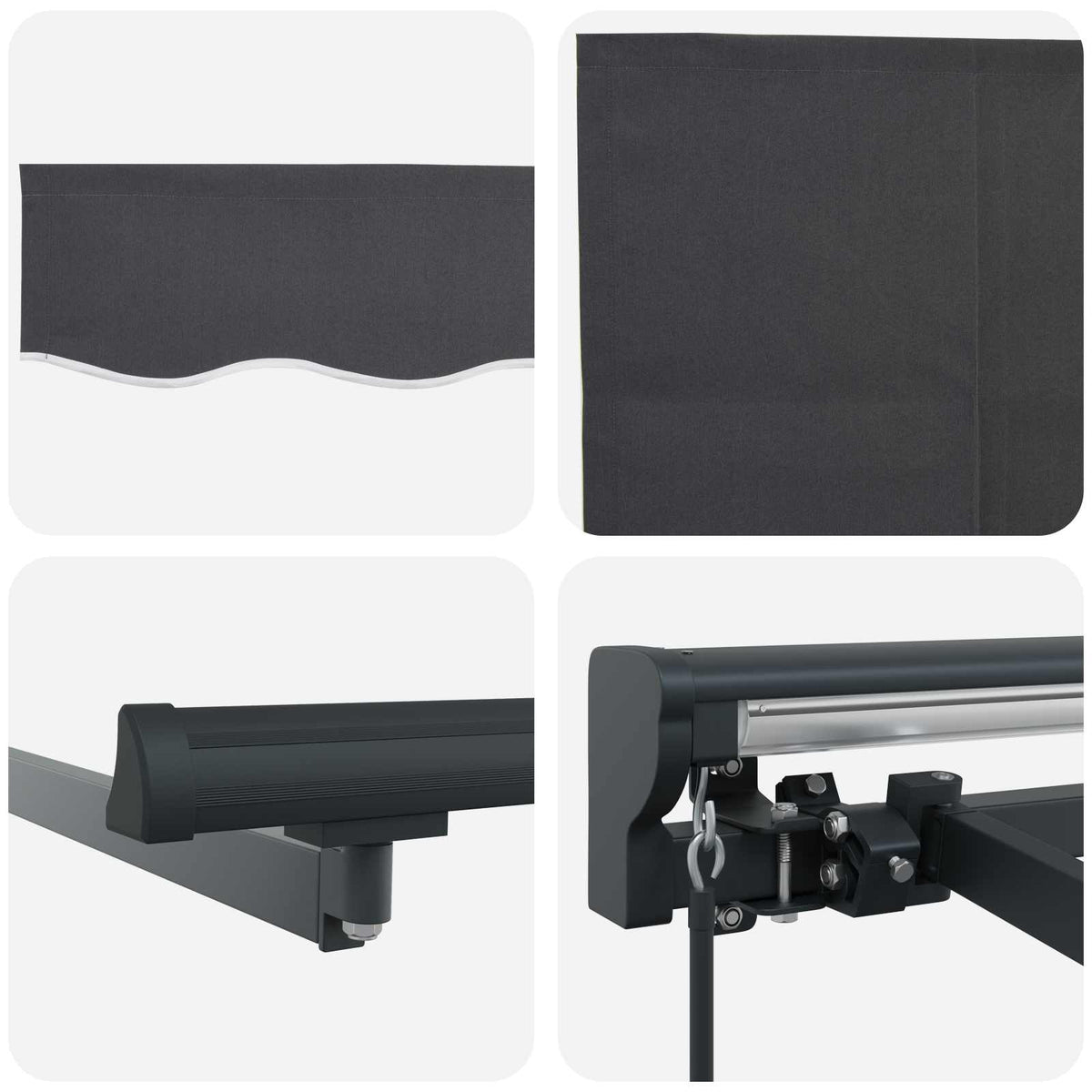 Udtrækkelig markise Antracit 300 x 250 cm