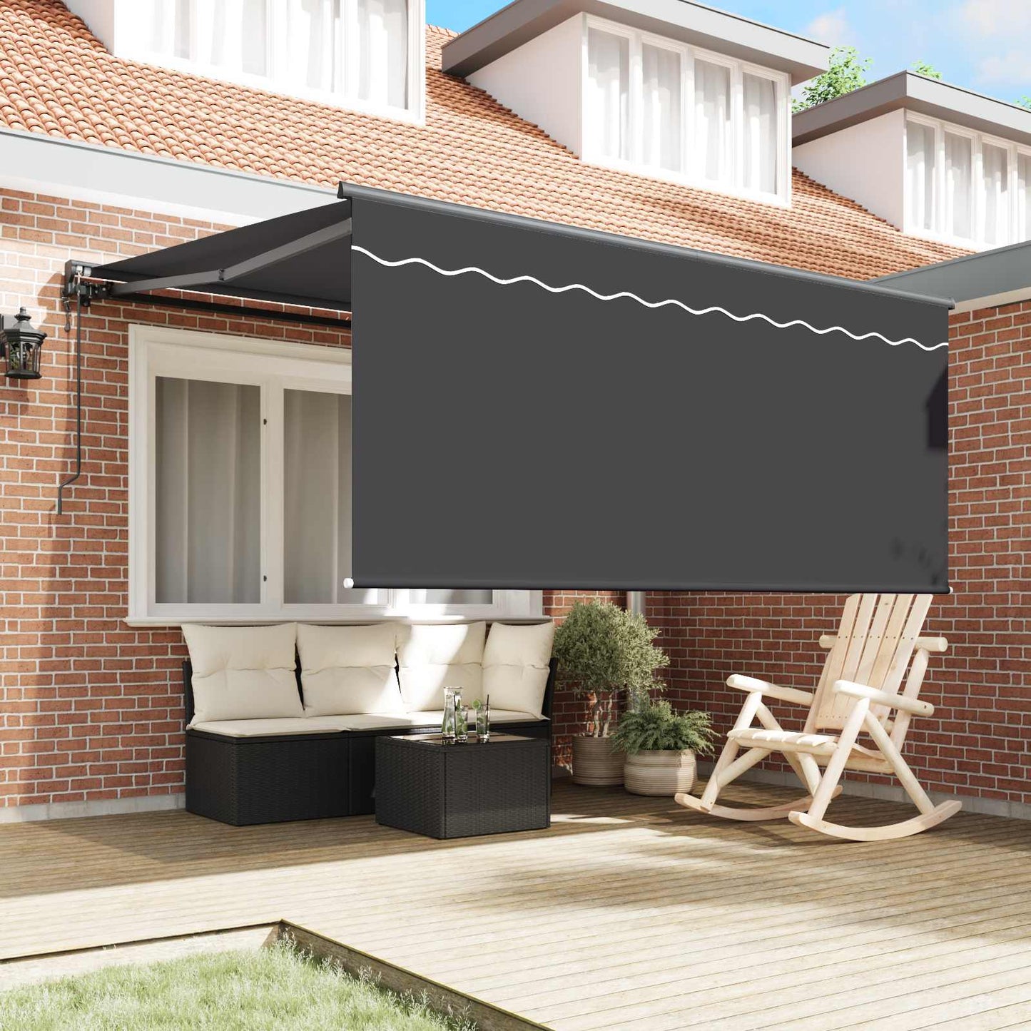 Udtrækkelig markise Antracit 300 x 250 cm