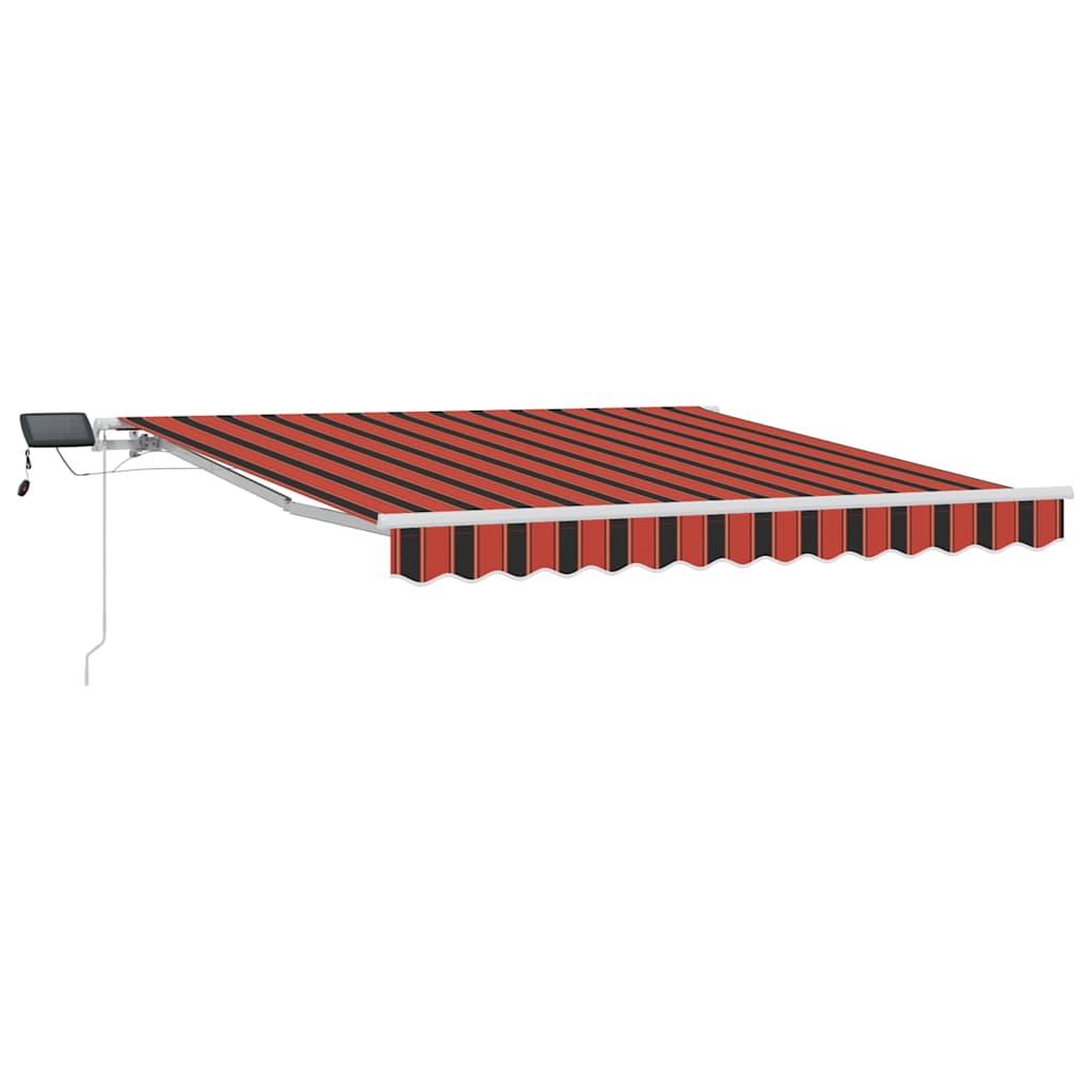 Udtrækkelig markise orange og brun 300 x 250 cm