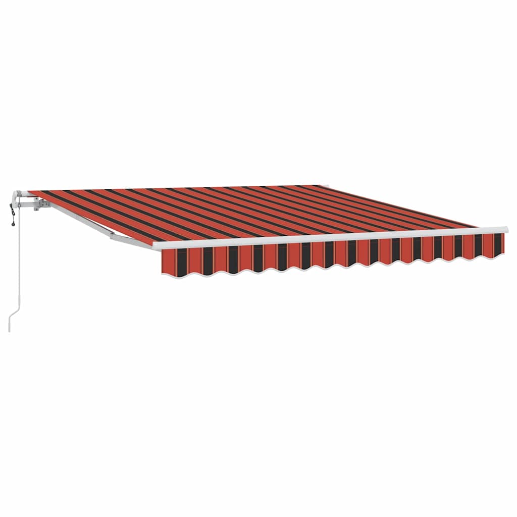 Udtrækkelig markise orange og brun 300 x 250 cm