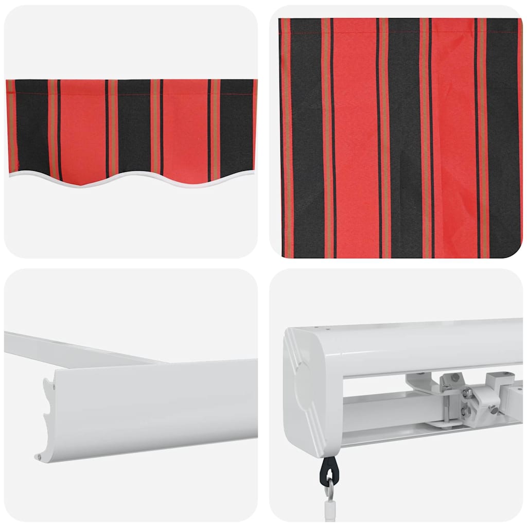 Udtrækkelig markise Rød og Sort 300 x 250 cm