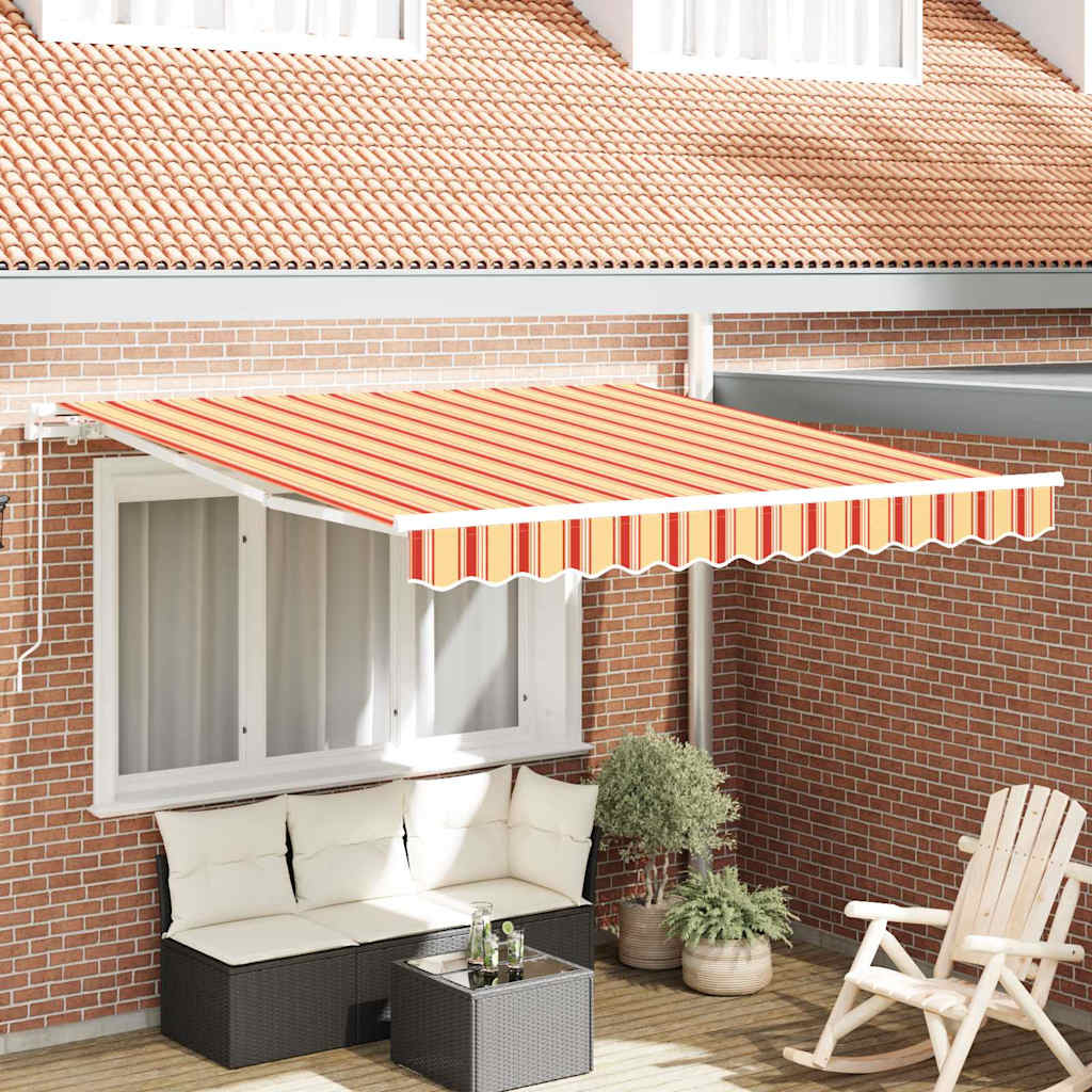 Udtrækkelig markise Gul og orange 300 x 250 cm
