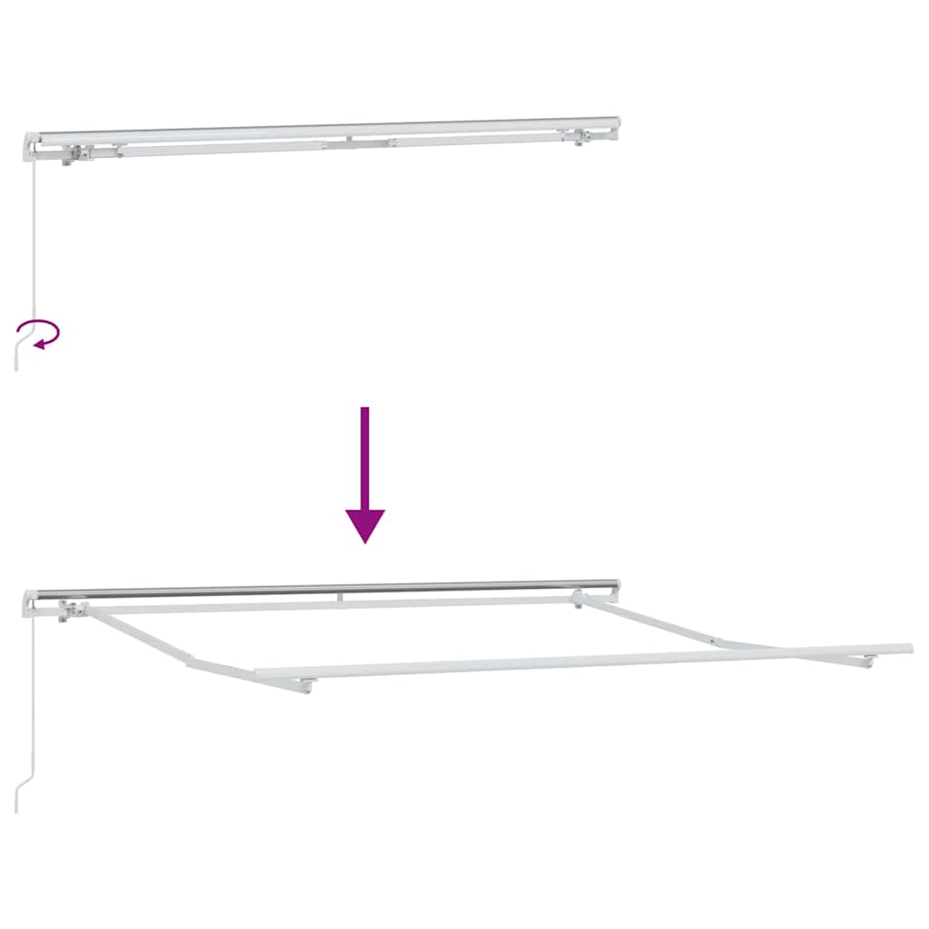 Udtrækkelig markise Gul og orange 300 x 250 cm