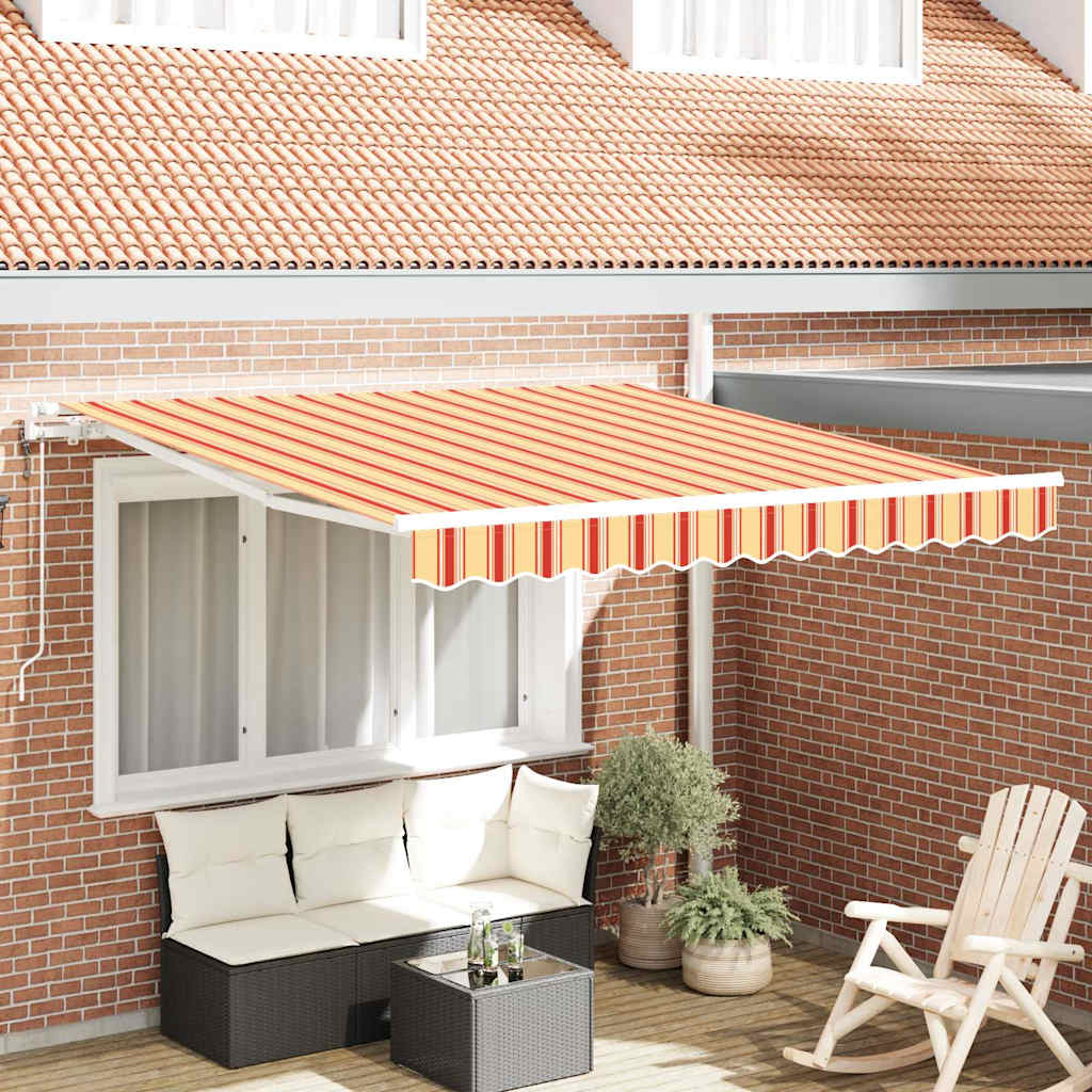 Udtrækkelig markise Gul og orange 300 x 250 cm