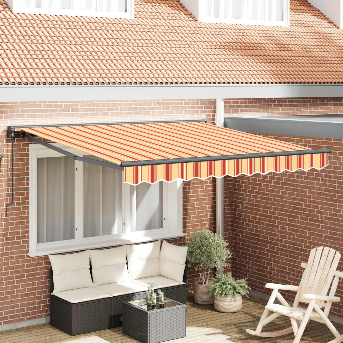 Markiseramme Flerfarvet 300 x 250 cm Polyester med PU belægning