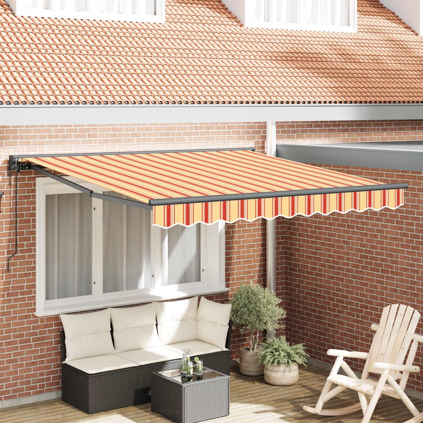 Markiseramme Flerfarvet 300 x 250 cm Polyester med PU belægning