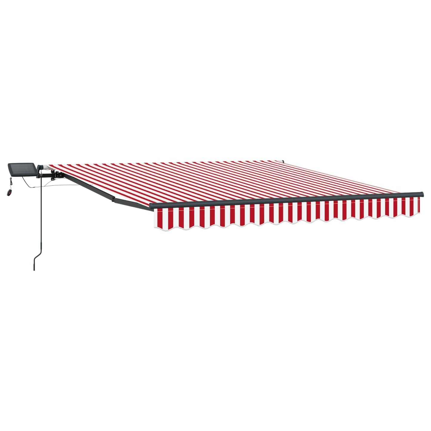Udtrækkelig markise Rød og Hvid 300 x 250 cm Stof og aluminium