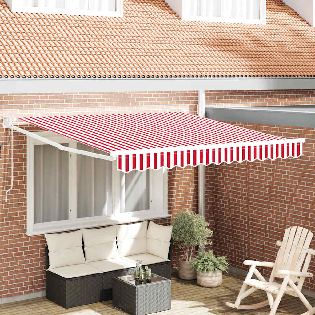 Udtrækkelig markise Rød 300 x 250 cm Polyester og metal