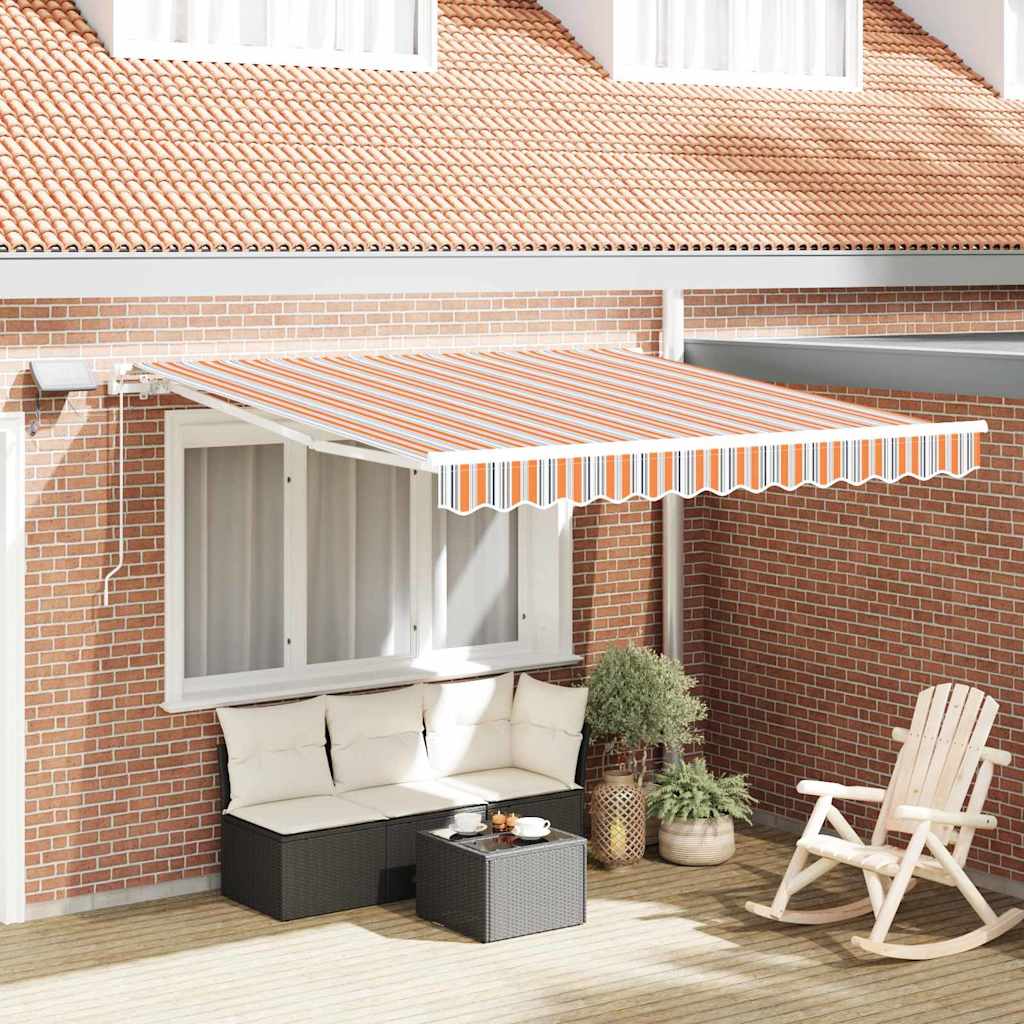 Udtrækkelig markise Flerfarvet 300 x 250 cm Stof og aluminium