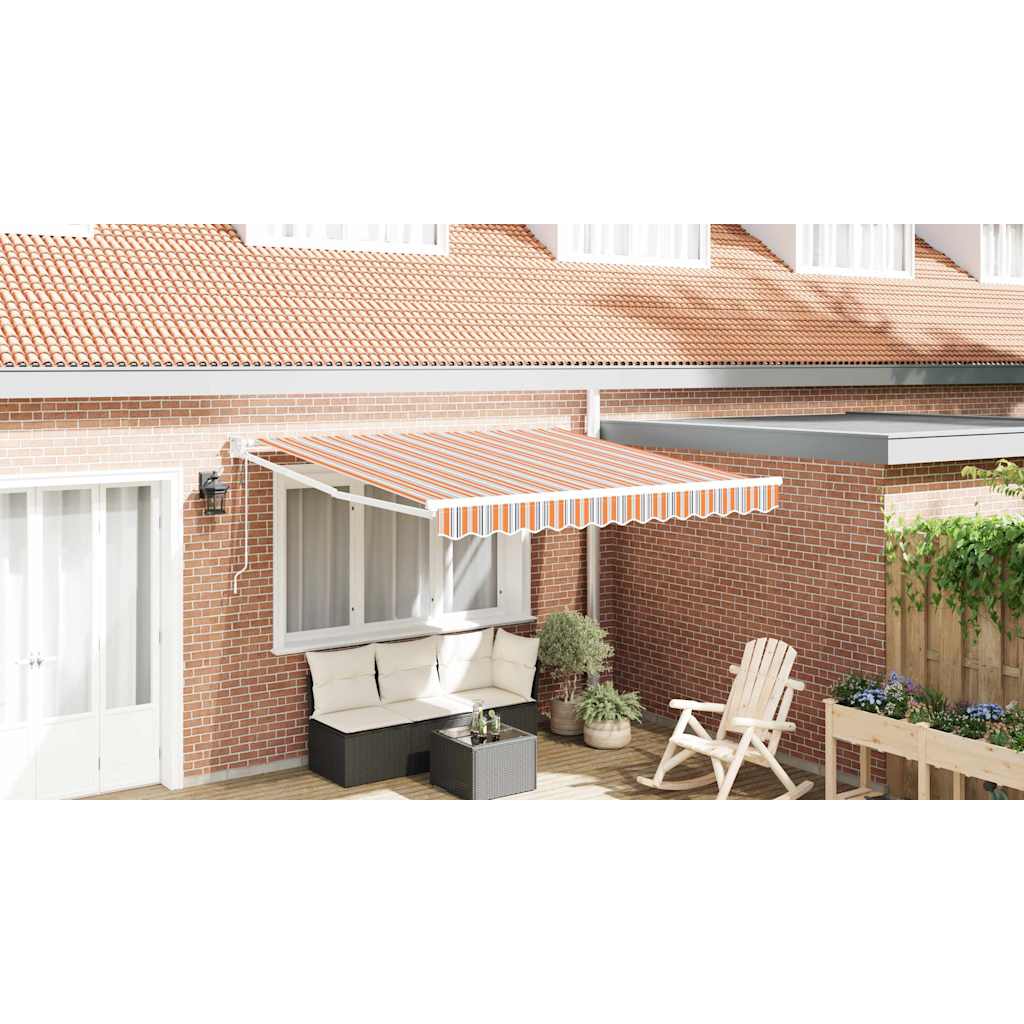 Udtrækkelig markise Flerfarvet 300 x 250 cm Polyester og metal