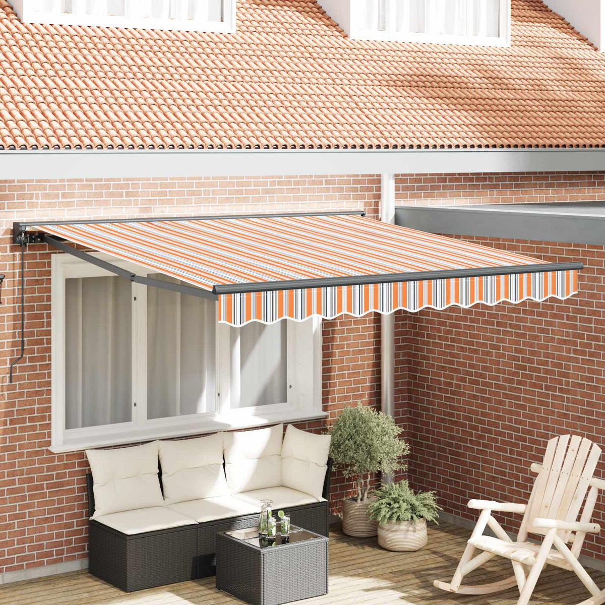 Markiseramme Blå og Orange 300 x 250 cm