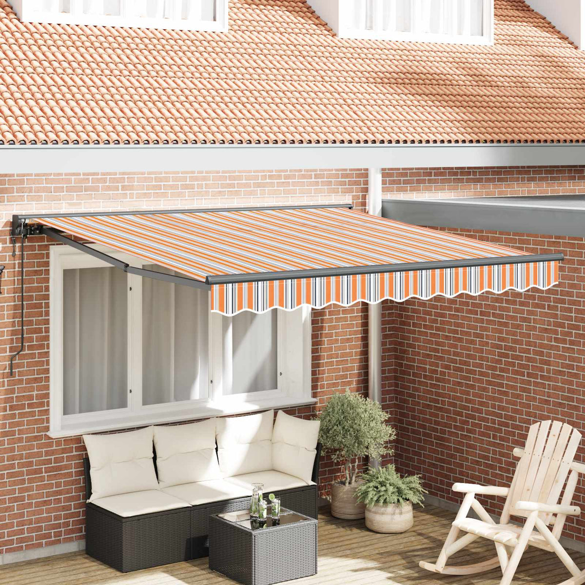 Markiseramme Blå og Orange 300 x 250 cm