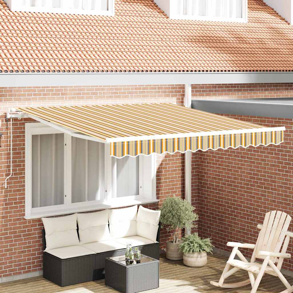 Udtrækkelig markise Flerfarvet 300 x 250 cm Stof og aluminium