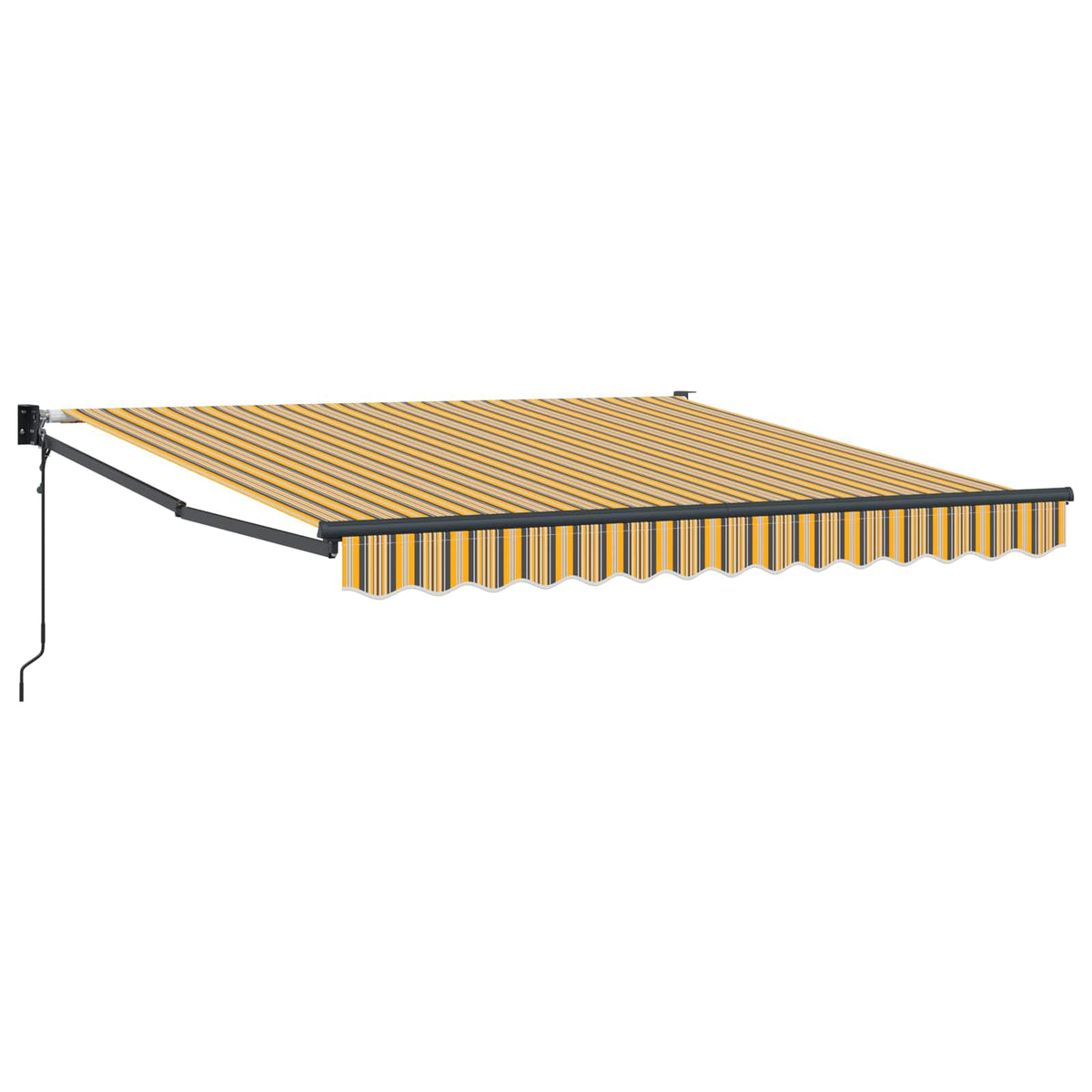 Udtrækkelig markise Flerfarvet 300 x 250 cm Polyester og metal