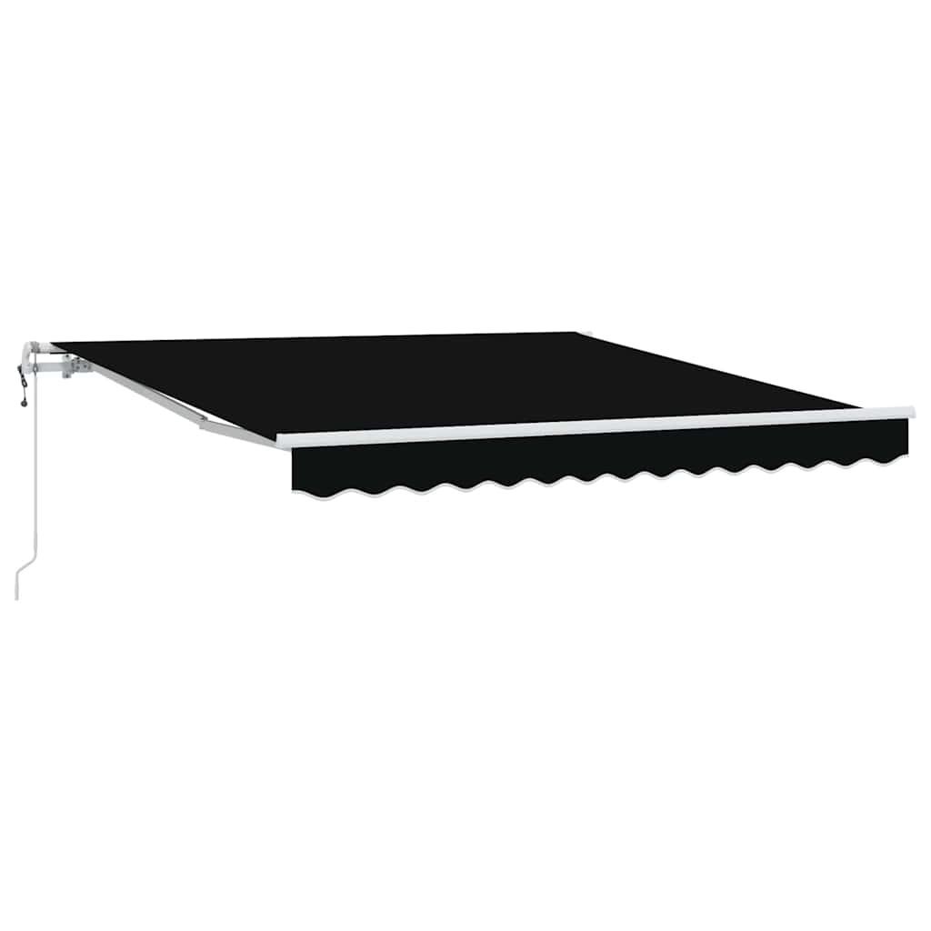 Udtrækkelig markise Sort 300 x 250 cm Stof og aluminium