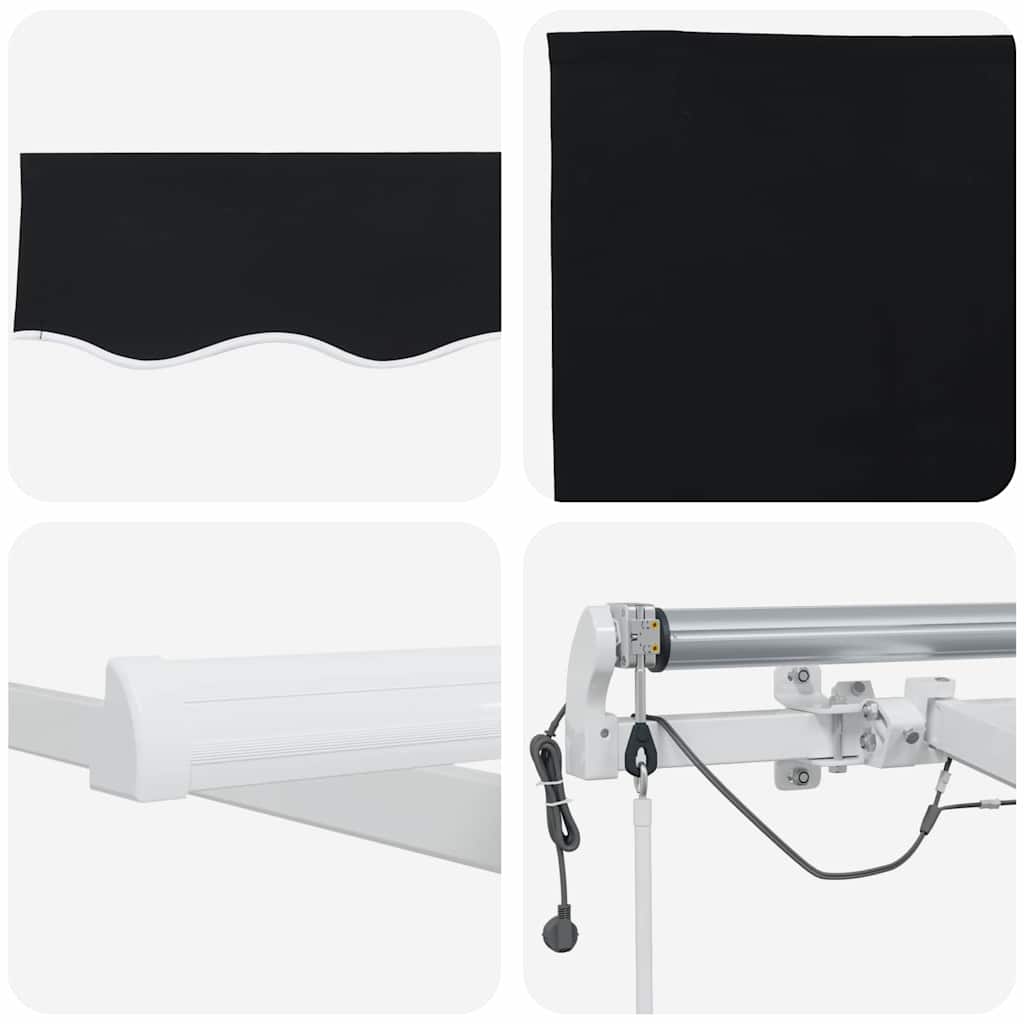 Udtrækkelig markise Sort 300 x 250 cm Polyester