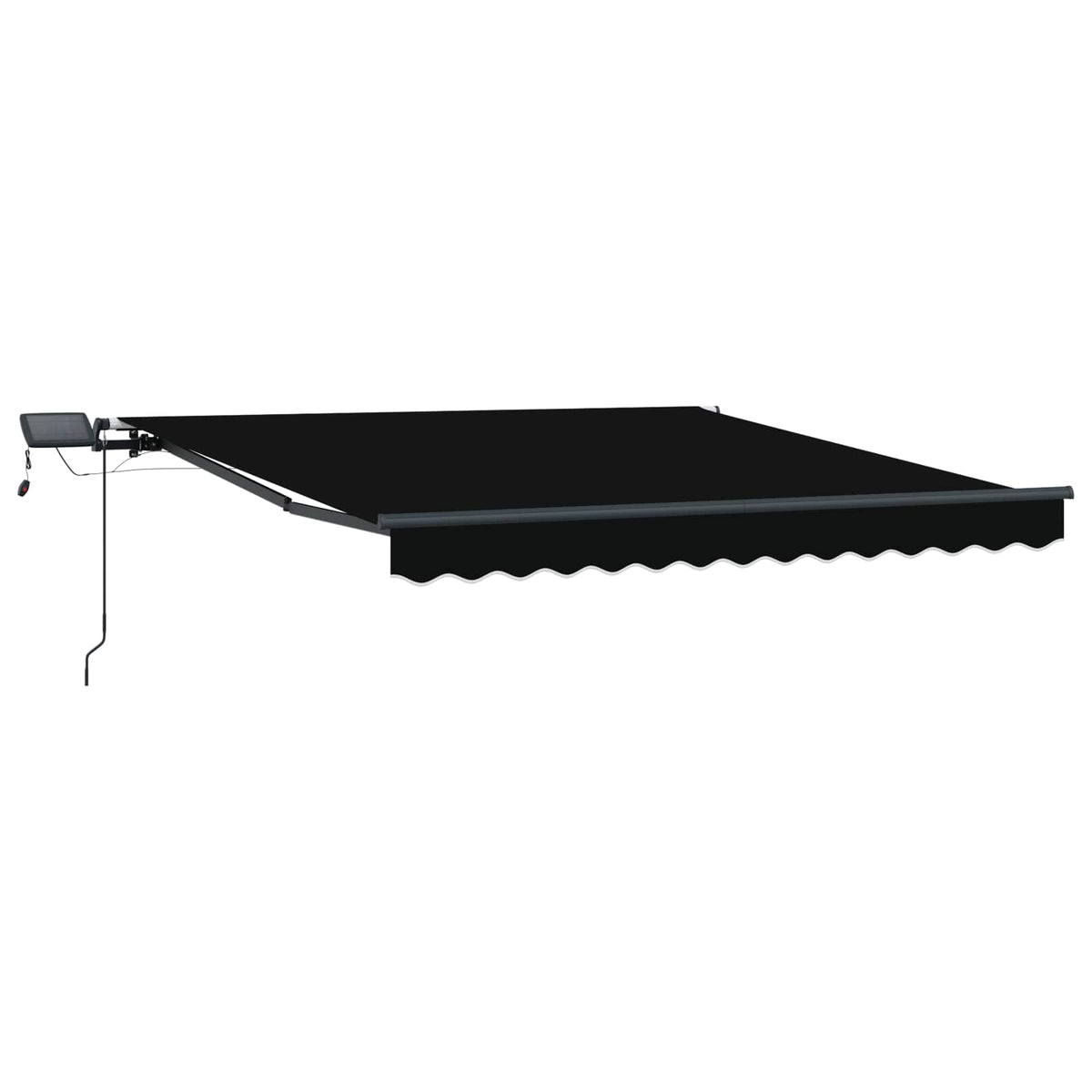 Udtrækkelig markise Sort 300 x 250 cm Stof og aluminium