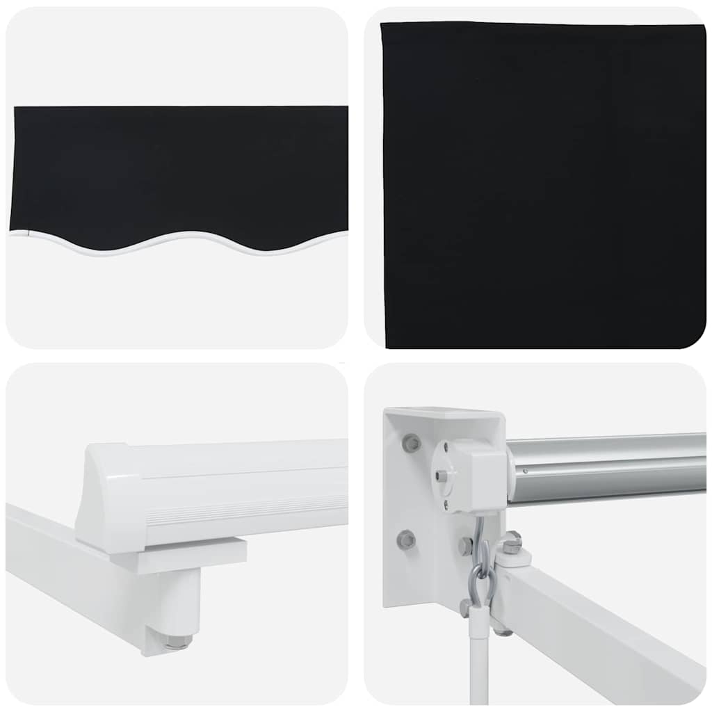 Udtrækkelig markise Sort 300 x 250 x 165 cm