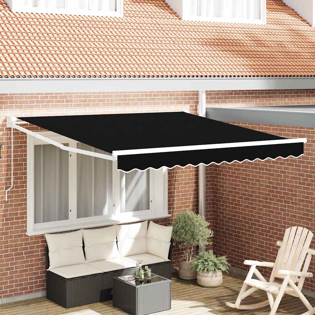 Udtrækkelig markise Sort 300 x 250 x 165 cm
