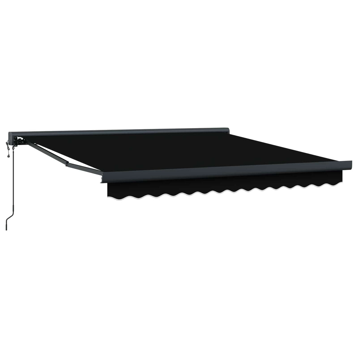 Udtrækkelig markise Sort 300 x 250 x 165 cm Stof og Metal