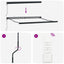 Udtrækkelig markise Sort 300 x 250 x 165 cm Stof og Metal