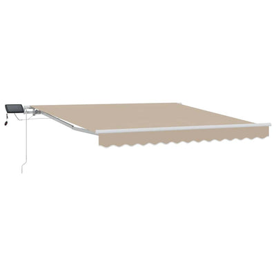 Udtrækkelig markise Beige 300 x 250 cm Stof og aluminium