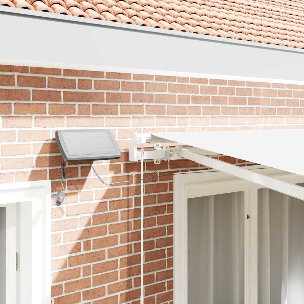 Udtrækkelig markise Hvid 300 x 250 cm Stof og aluminium