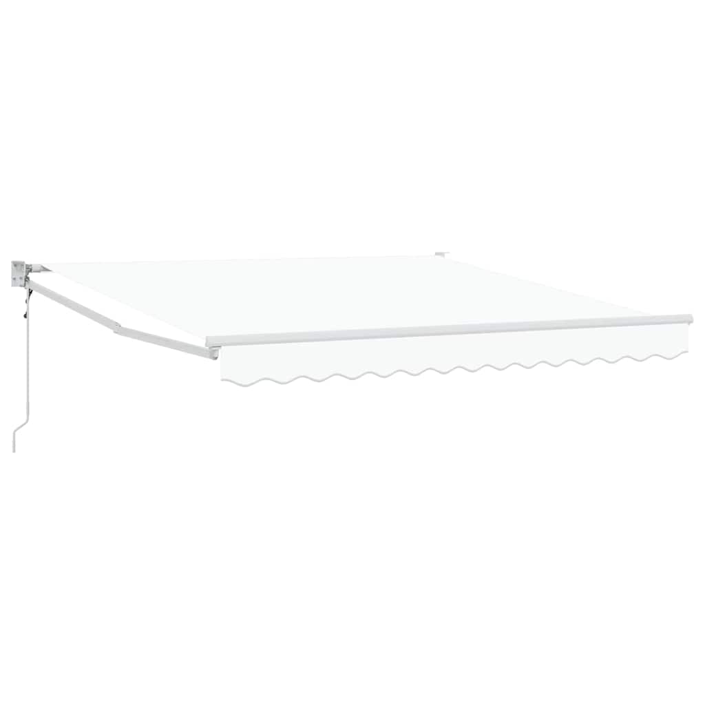 Udtrækkelig markise Hvid 300 x 250 x 165 cm Polyester og metal