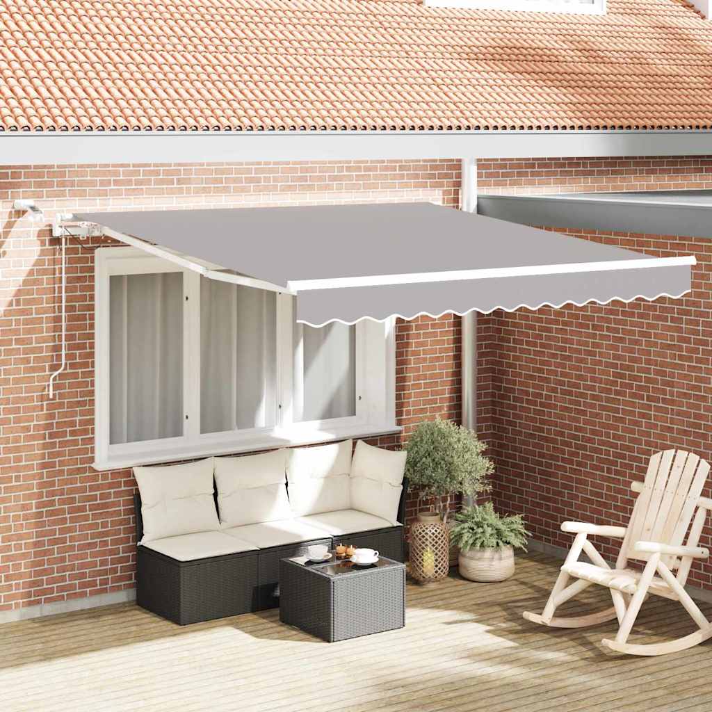 Udtrækkelig markise Lysegrå 300 x 250 cm Polyester