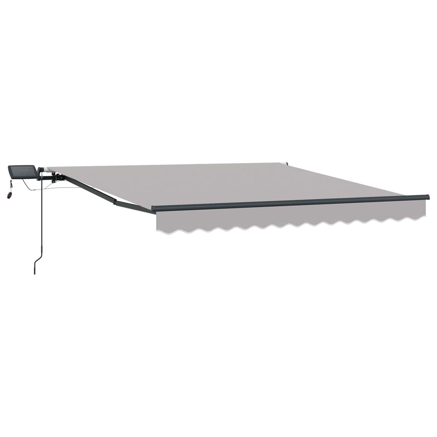 Udtrækkelig markise Lysegrå 300 x 250 cm Stof og aluminium