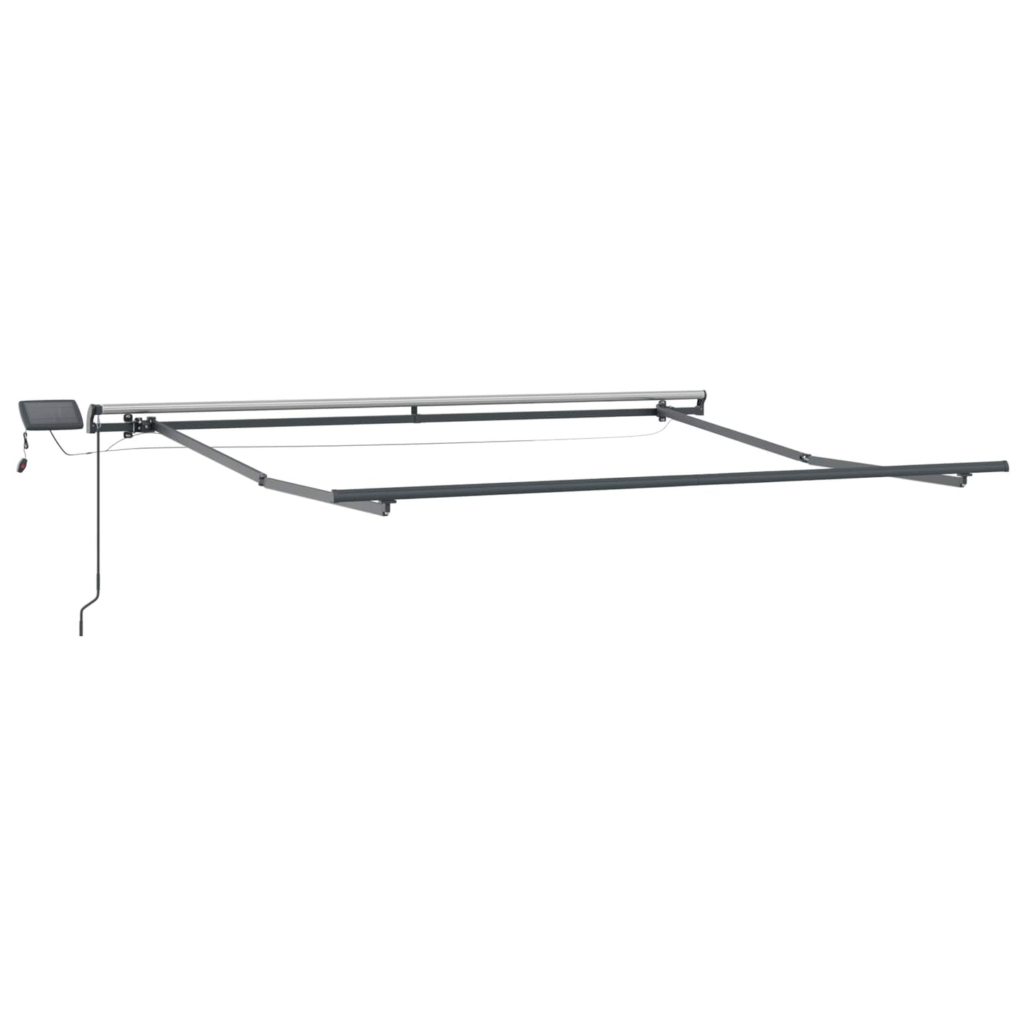 Udtrækkelig markise Lysegrå 300 x 250 cm Stof og aluminium