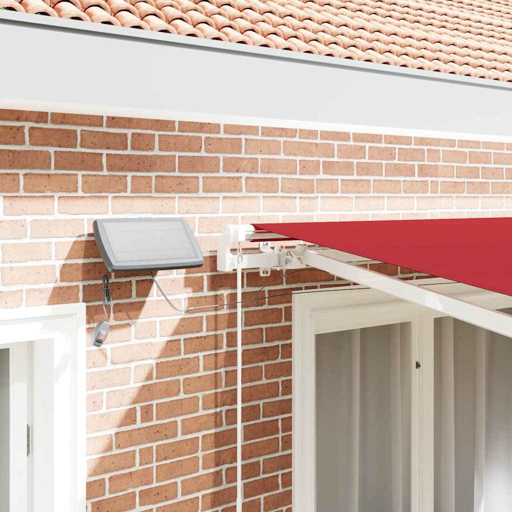 Udtrækkelig markise Rød 300 x 250 cm Stof og aluminium