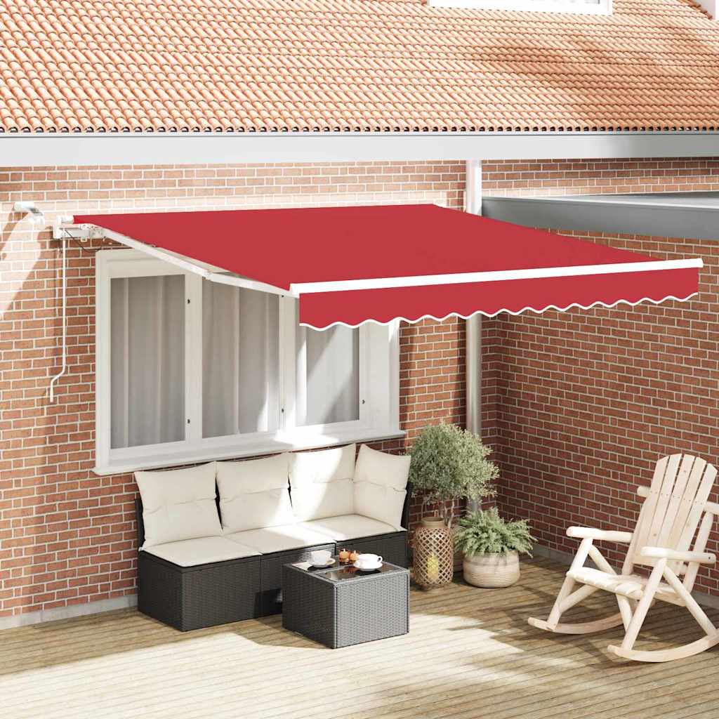 Udtrækkelig markise Rød 300 x 250 cm Polyester