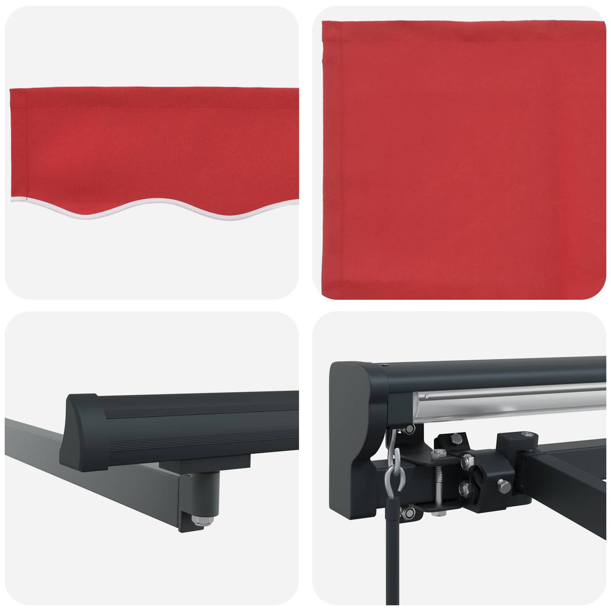 Markiseramme Rød 300 x 250 cm Polyester med PU belægning