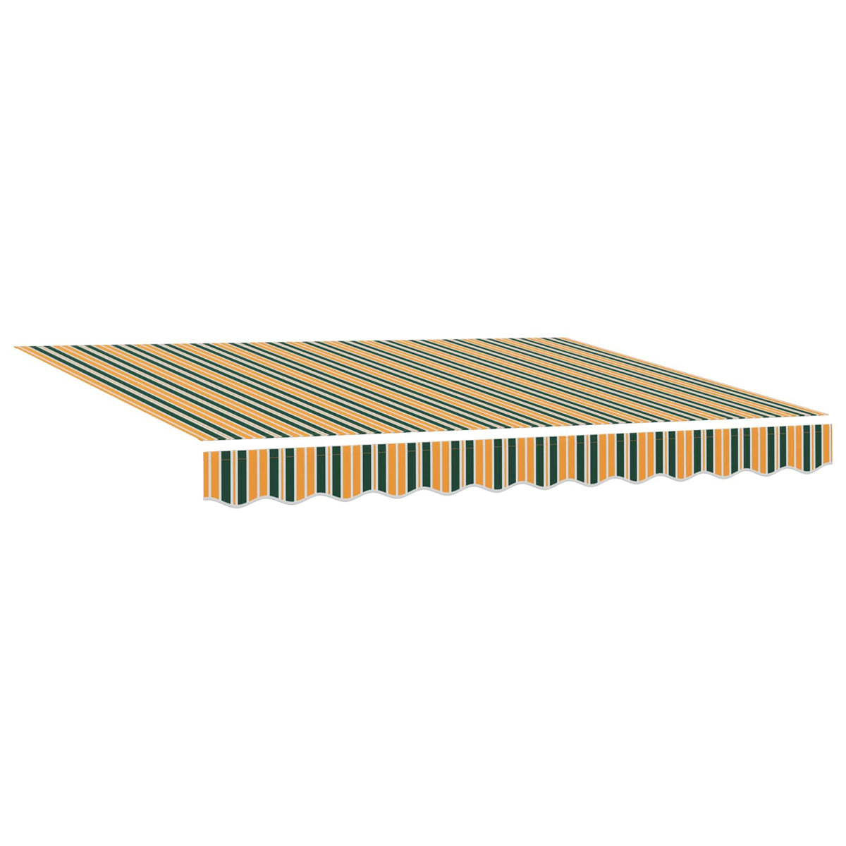 Udtrækkelig markise Grøn og gul 300 x 250 cm Stof og aluminium