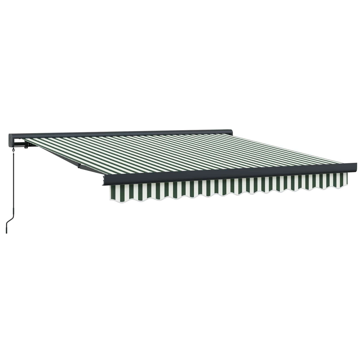 Udtrækkelig markise Grøn og Hvid 300 x 250 cm