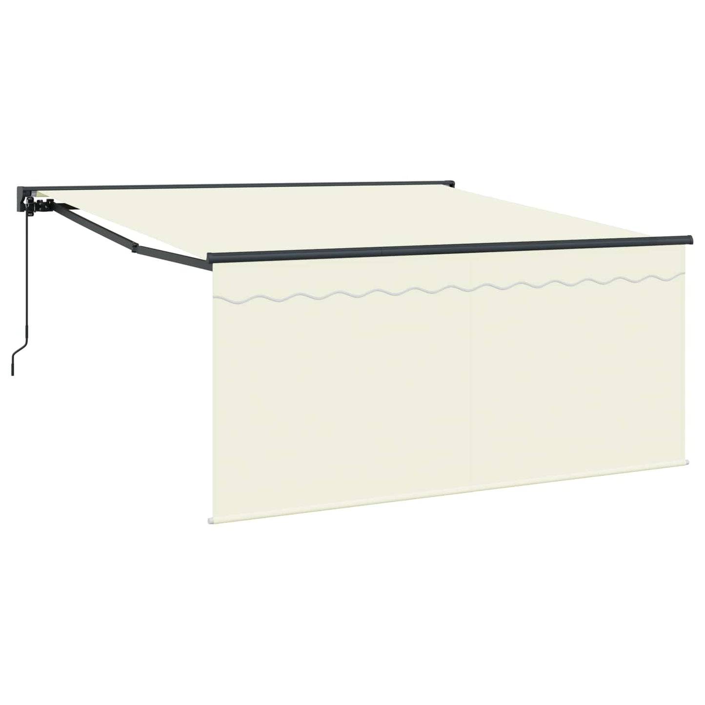Udtrækkelig markise Creme 350 x 250 cm Polyester og Aluminium