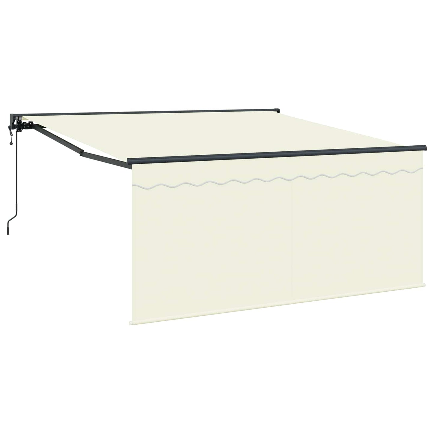Udtrækkelig markise Creme 350 x 250 cm Polyester og Aluminium