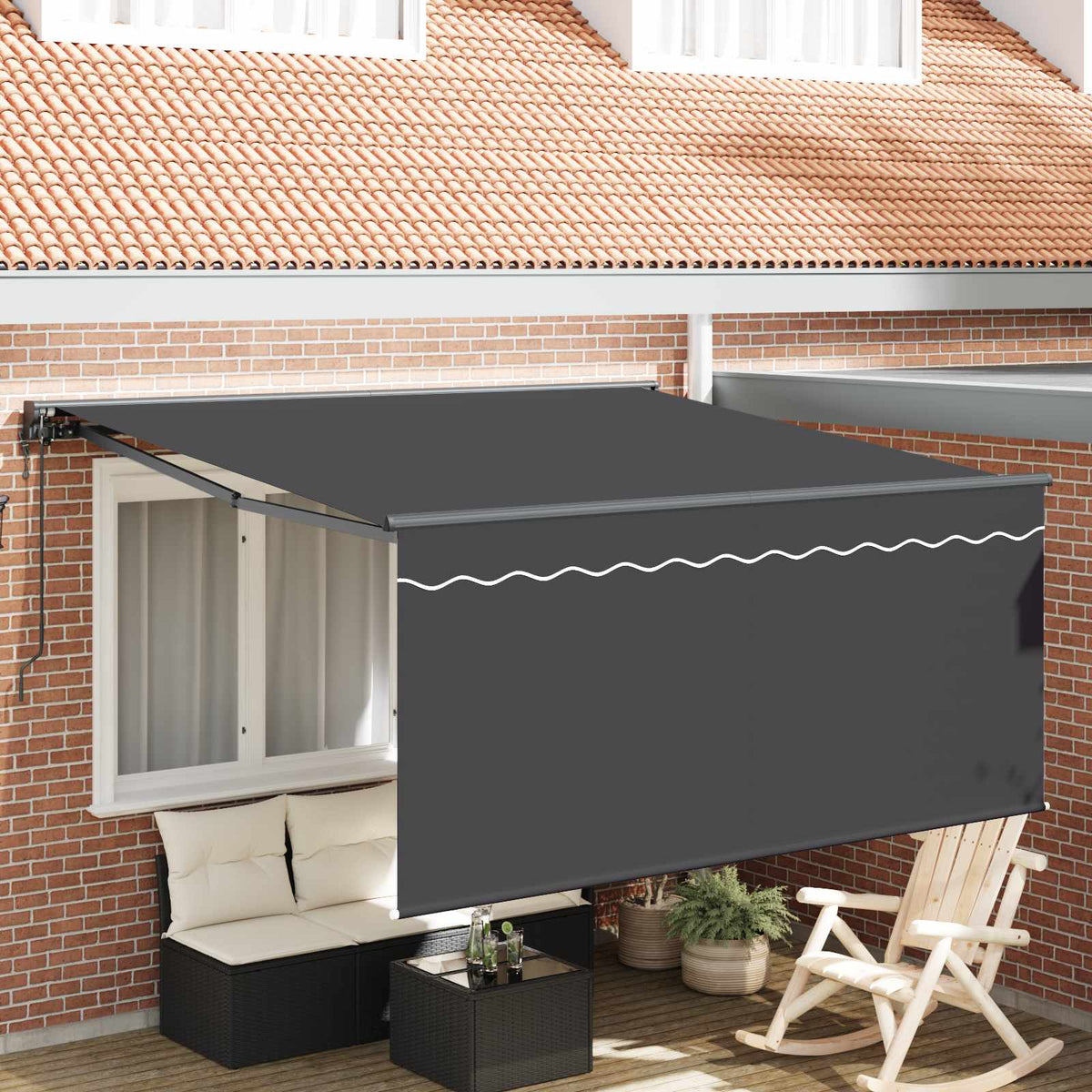 Udtrækkelig markise Antracit 350 x 250 cm