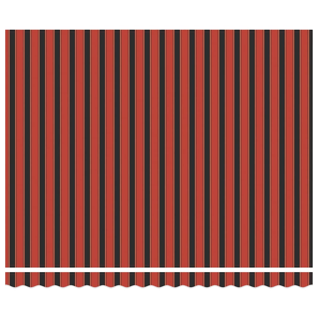 Udtrækkelig markise Rød og Sort 350 x 250 x 165 cm