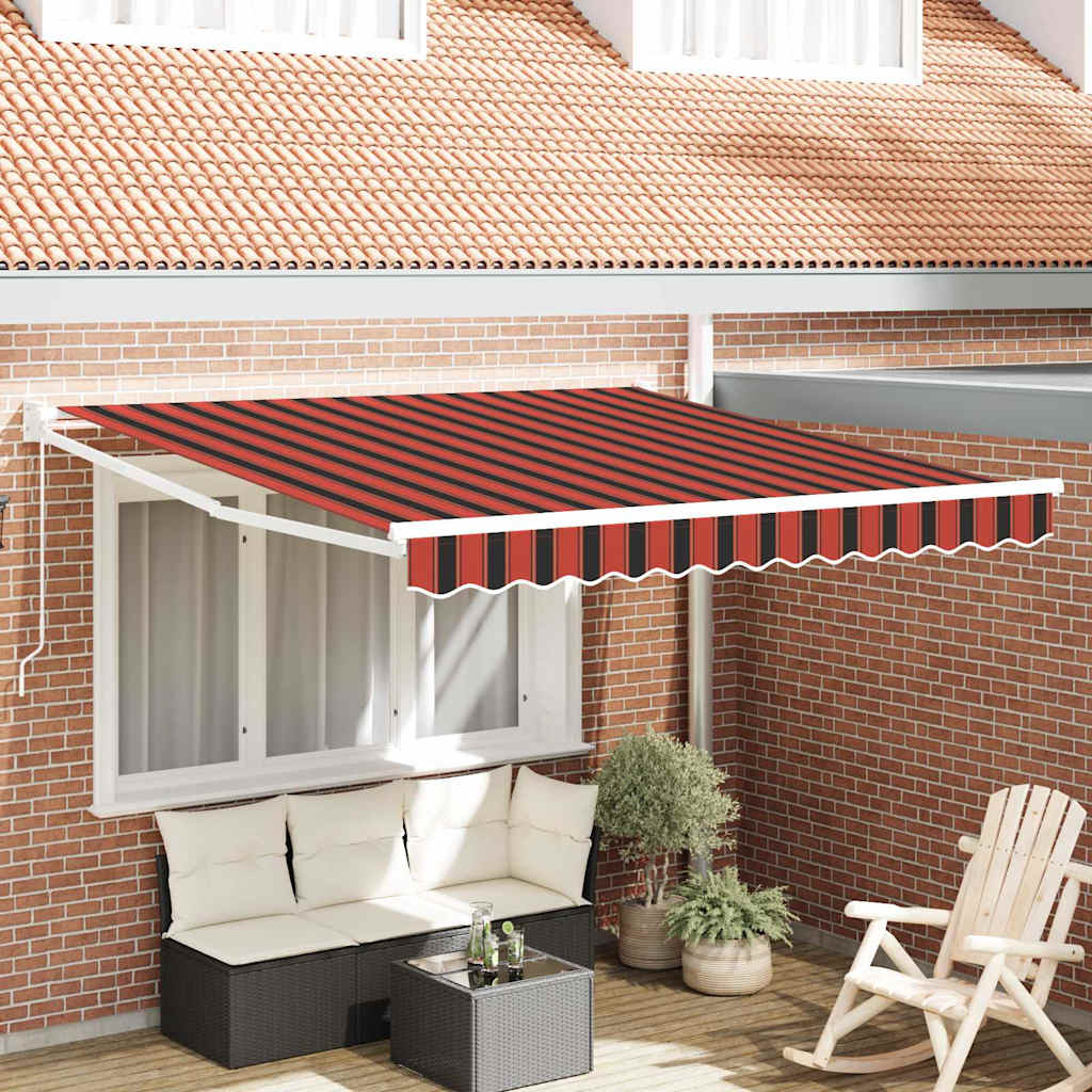 Udtrækkelig markise Orange og Brun 350 x 250 x 165 cm