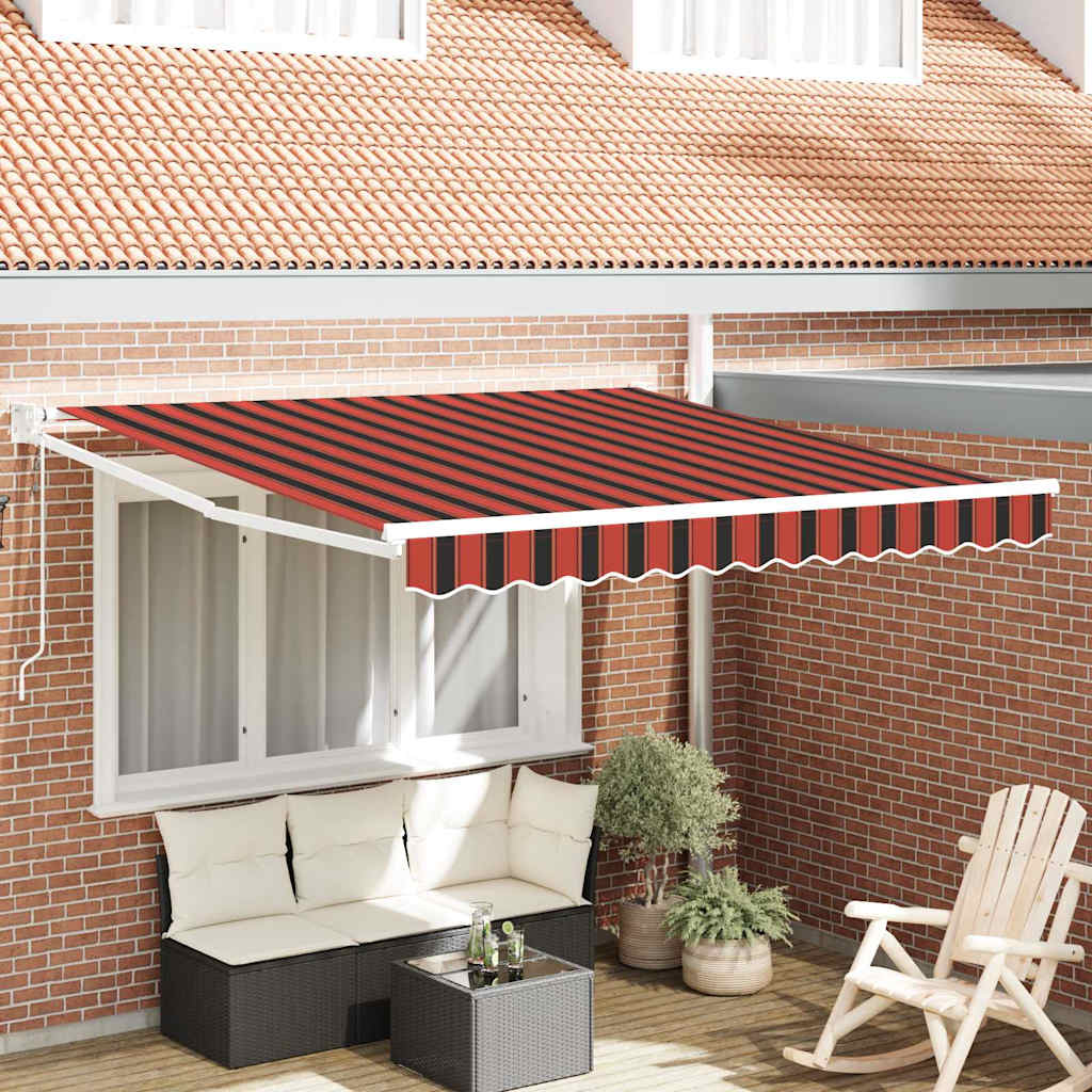 Udtrækkelig markise Orange og Brun 350 x 250 x 165 cm